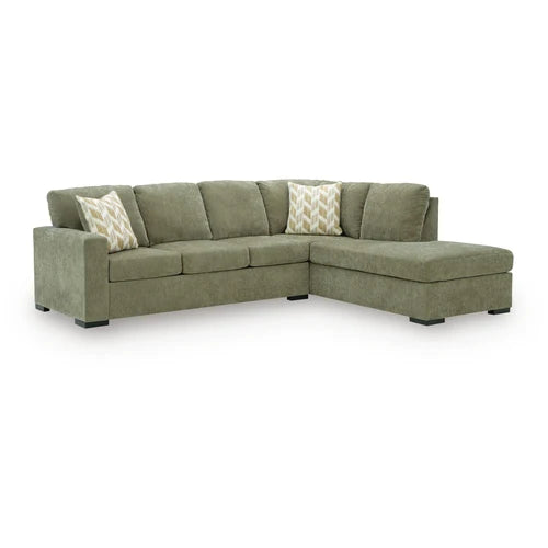 Bridgepoint 2-Piece Fabric Upholstered Sectional Sofa With Chaise - Moss | Signature Design By Ashley