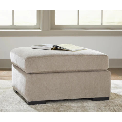 PC6950608 Bridgepoint Oversized Accent Ottoman In Fabric Upholstery - Stone | Signature Design By Ashley