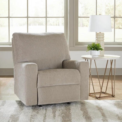 PC6950625 Bridgepoint Rocker Recliner Chair In Fabric Upholstery - Stone | Signature Design By Ashley