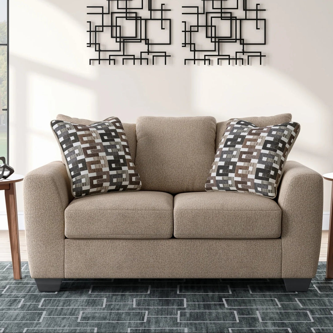 3020435 Triston-Peaks Loveseat In Fabric Upholstery - Suede | Benchcraft By Ashley