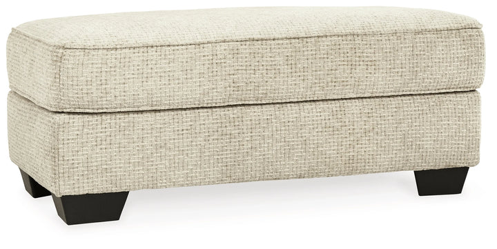 9620514 Monaghan Oversized Accent Ottoman In Fabric Upholstery - Sandstone | Signature Design By Ashley
