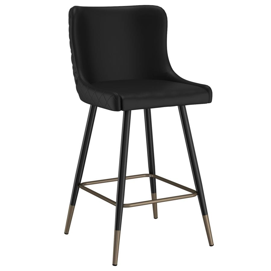 Xander 26" Counter Stool, Set of 2, in Black