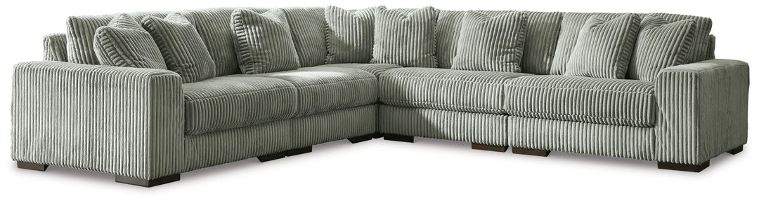 21105S5 Lindyn 5-Piece Sectional Sofa in Fabric Upholstery - Fog | Signature Design by Ashley