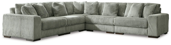 21105S5 Lindyn 5-Piece Sectional Sofa in Fabric Upholstery - Fog | Signature Design by Ashley