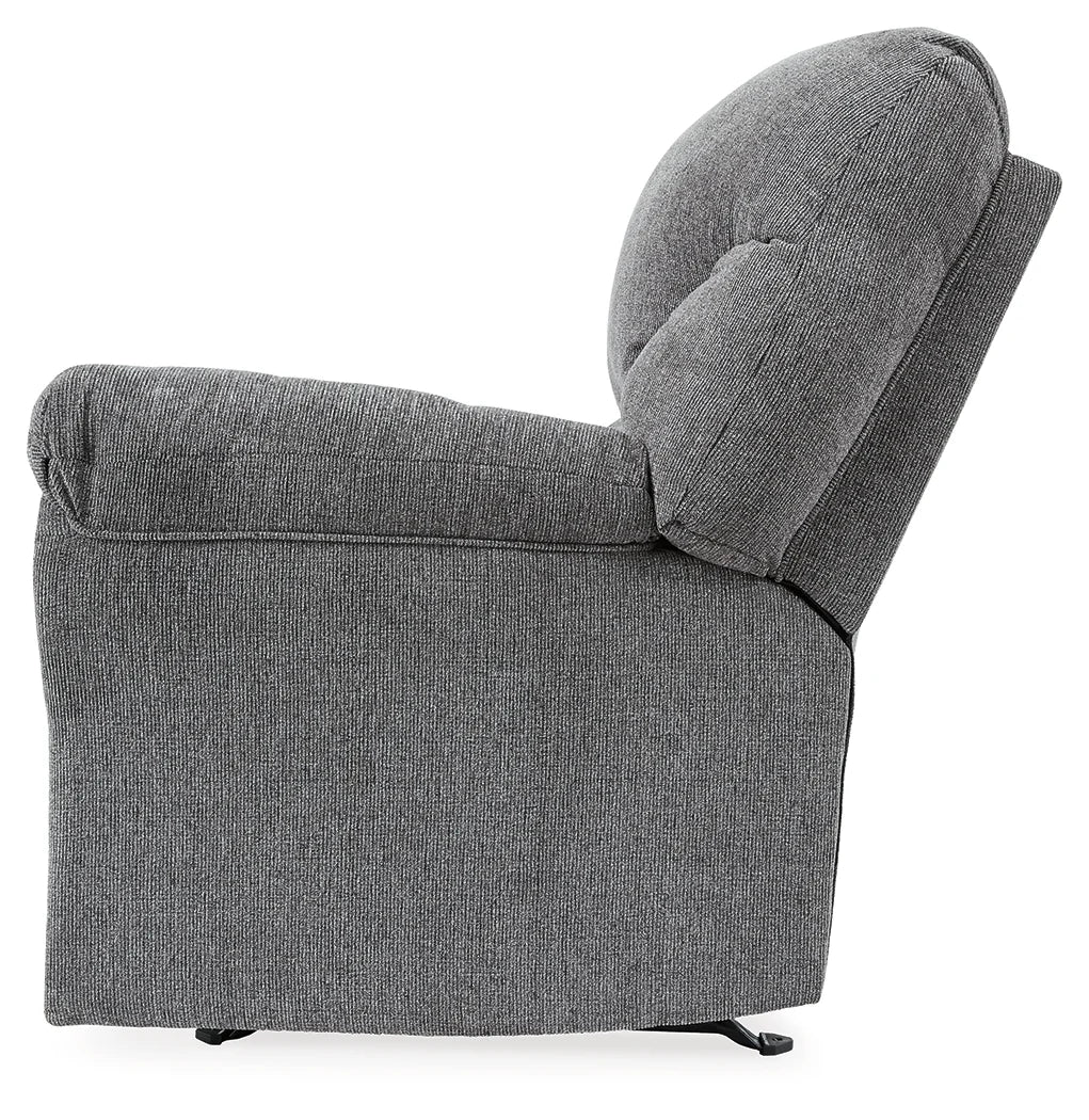 2810525 Allmaxx Rocker Recliner Chair In Fabric Upholstery - Pewter | Benchcraft By Ashley