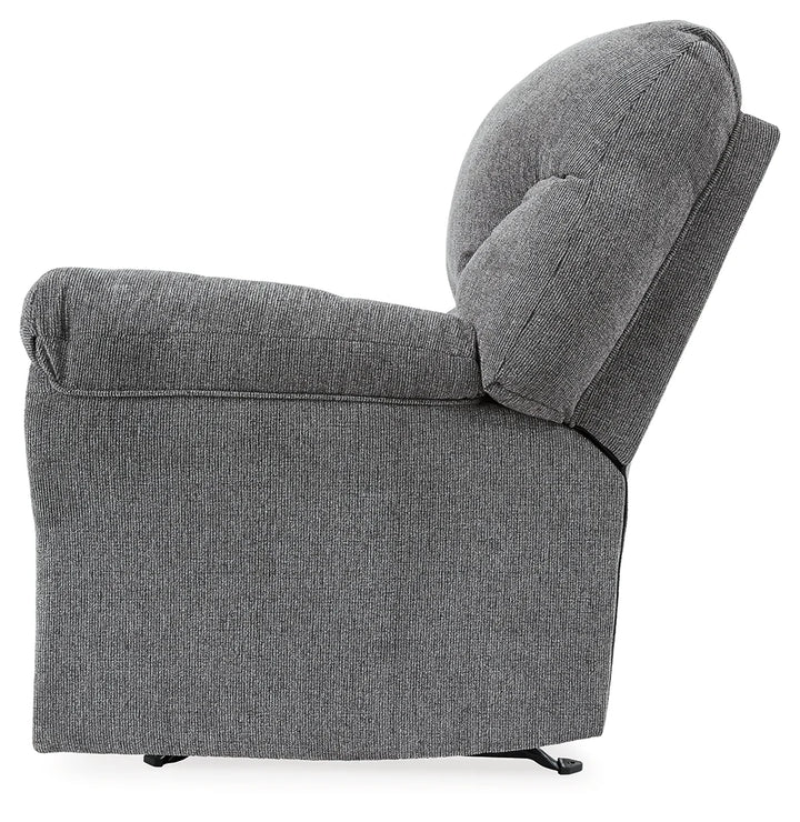 2810525 Allmaxx Rocker Recliner Chair In Fabric Upholstery - Pewter | Benchcraft By Ashley
