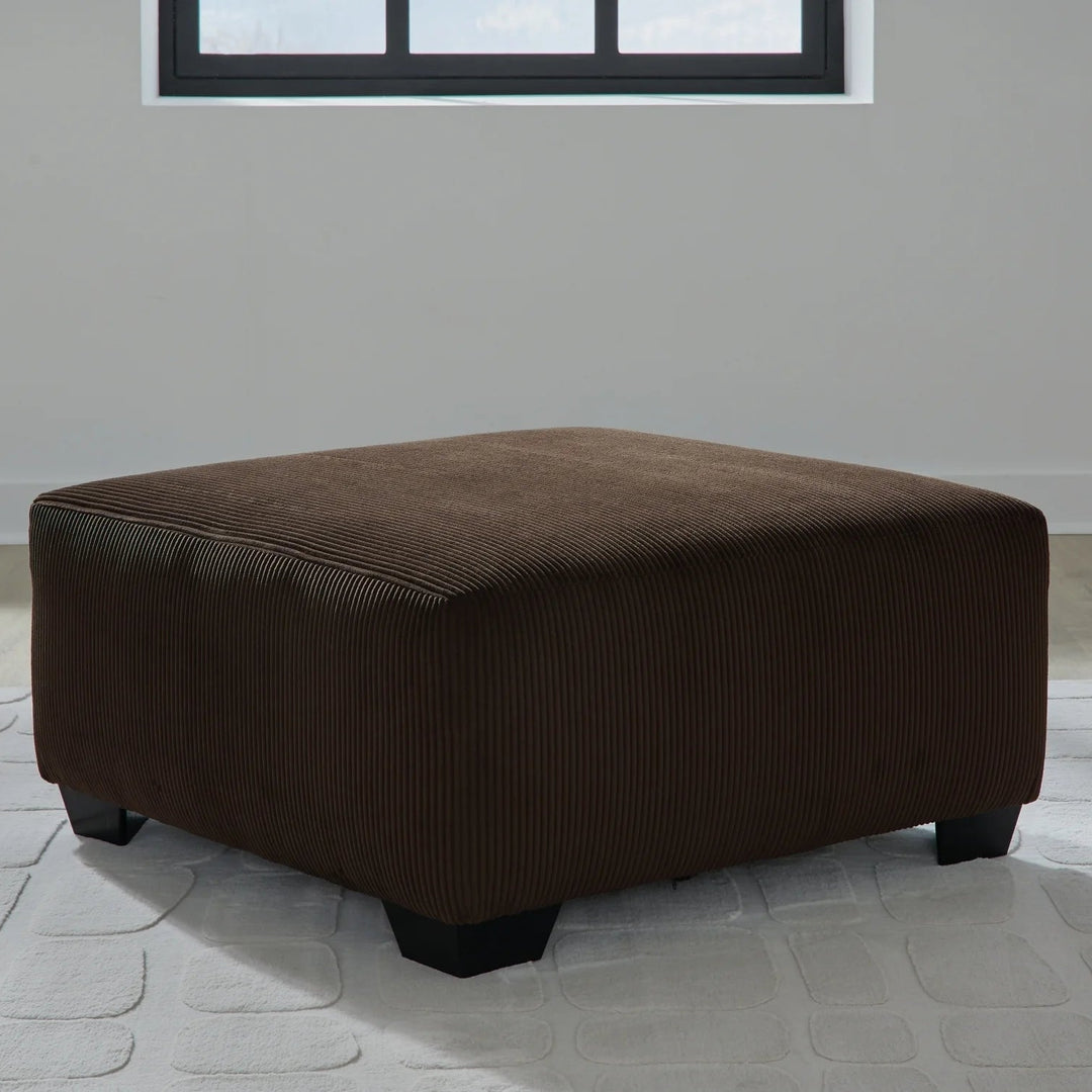 3560308 Kimlee Oversized Accent Ottoman In Fabric Upholstery - Chocolate | Signature Design By Ashley