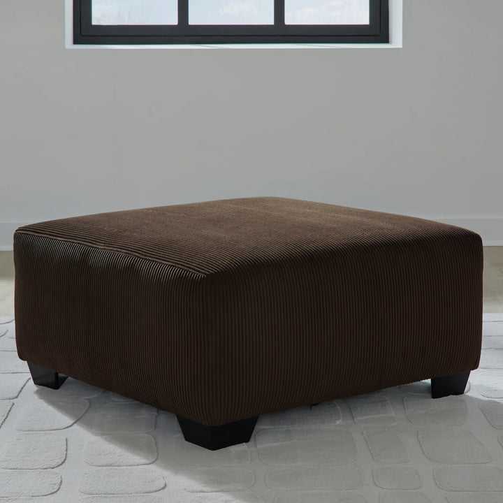 3560308 Kimlee Oversized Accent Ottoman In Fabric Upholstery - Chocolate | Signature Design By Ashley