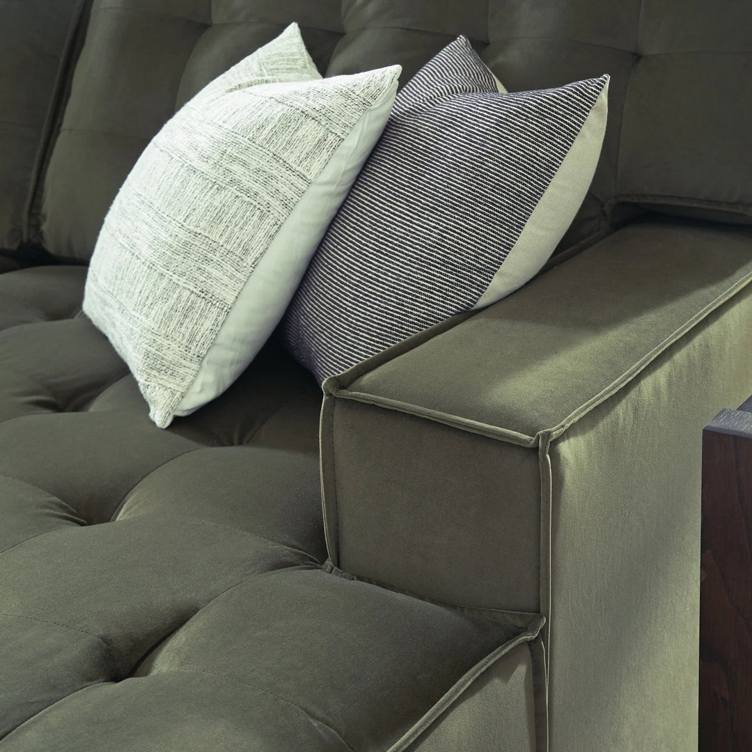 Caspian-Town 2-Piece Sectional Sofa In Fabric Upholstery - Olive | Signature Design By Ashley