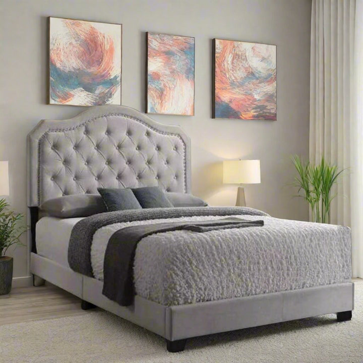 Extara Platform Bed for Luxurious and Comfortable Sleeping - Grey