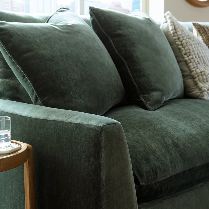 78001S1 Carriage View 3-Piece Sectional Sofa In Fabric Upholstery - Jade | Benchcraft By Ashley