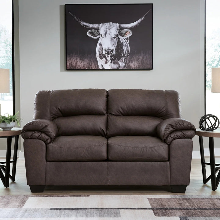 2770535 WillowBend Loveseat In Leather Upholstery - Umber | Signature Design By Ashley