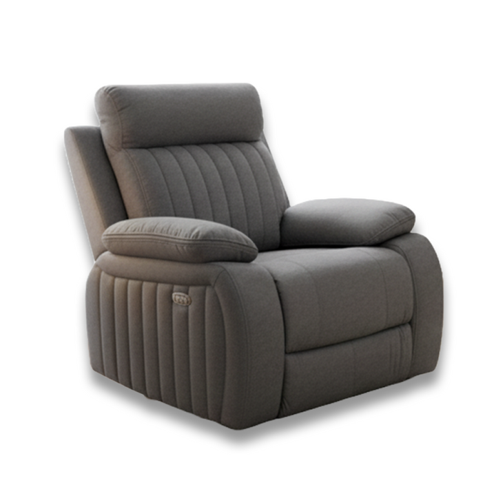 Elyse Power Recliner Chair in Fabric Upholstery - Grey
