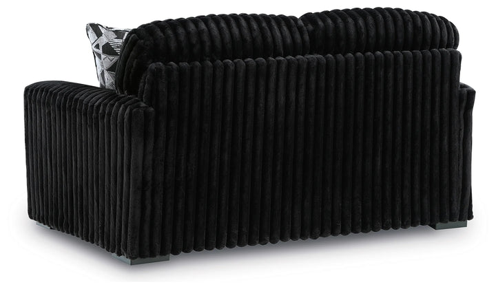 9810335 Midnight-madness Loveseat In Fabric Upholstery - Onyx | Signature Design By Ashley