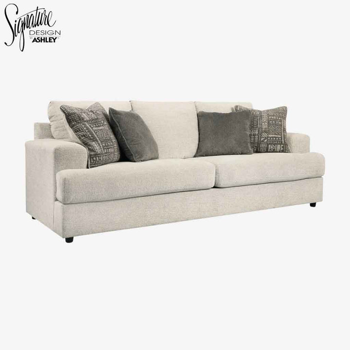 9510438 Soletren Stationary Sofa In Fabric Upholstery - Stone | Signature Design By Ashley