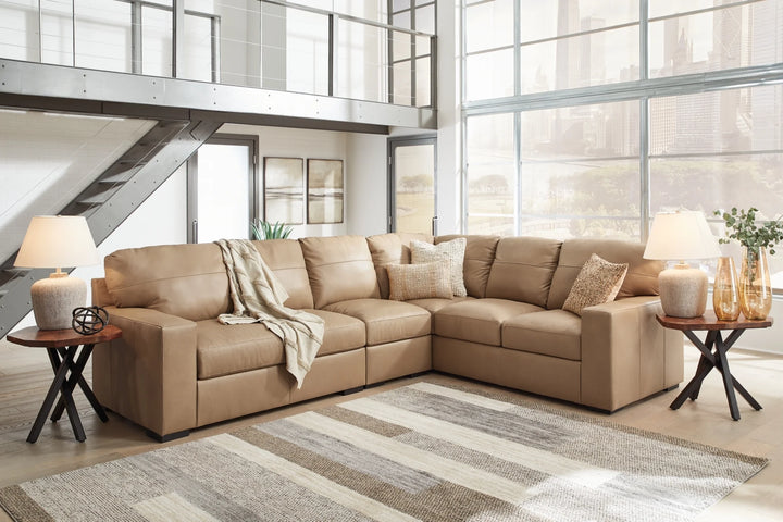 Bandon 3-Piece Sectional Sofa In Leather Upholstery - Toffee | Signature Design By Ashley