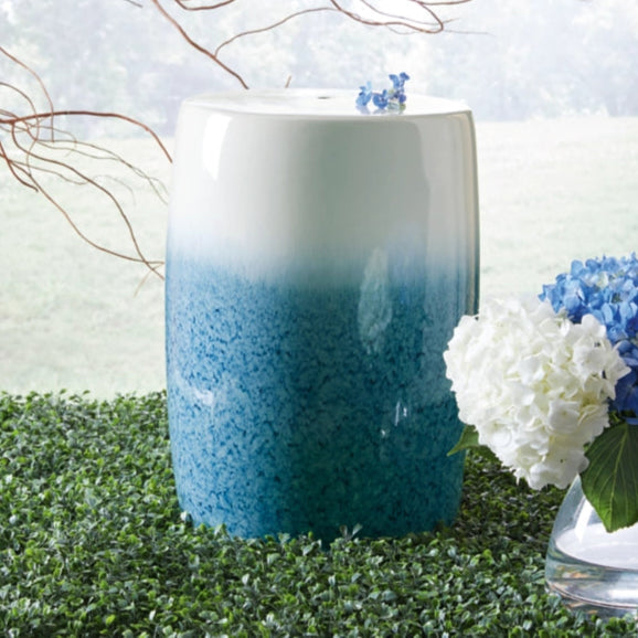 A3000620 Ikegrove Indoor/Outdoor Stool - White/ Blue | Signature Design By Ashley