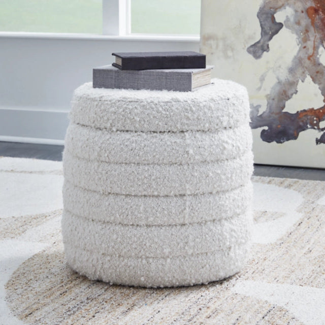 A3000678 Duntler Storage Ottoman - Ivory | Signature Design By Ashley
