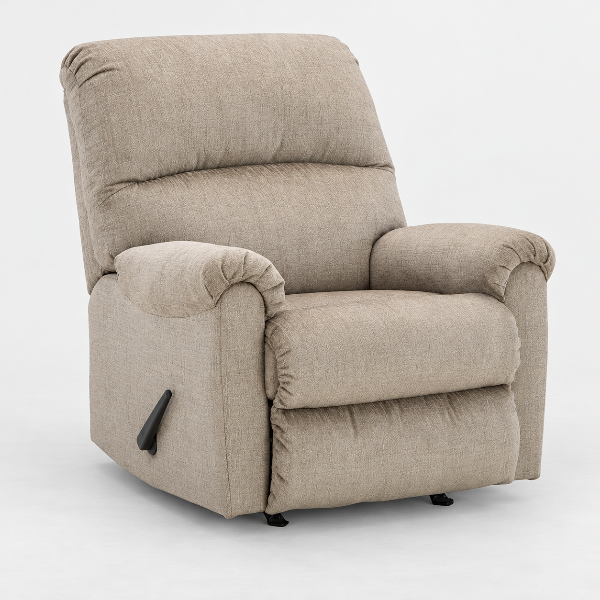 5950425 Stonemeade Rocker Recliner Chair In Fabric Upholstery - Taupe | Signature Design By Ashley