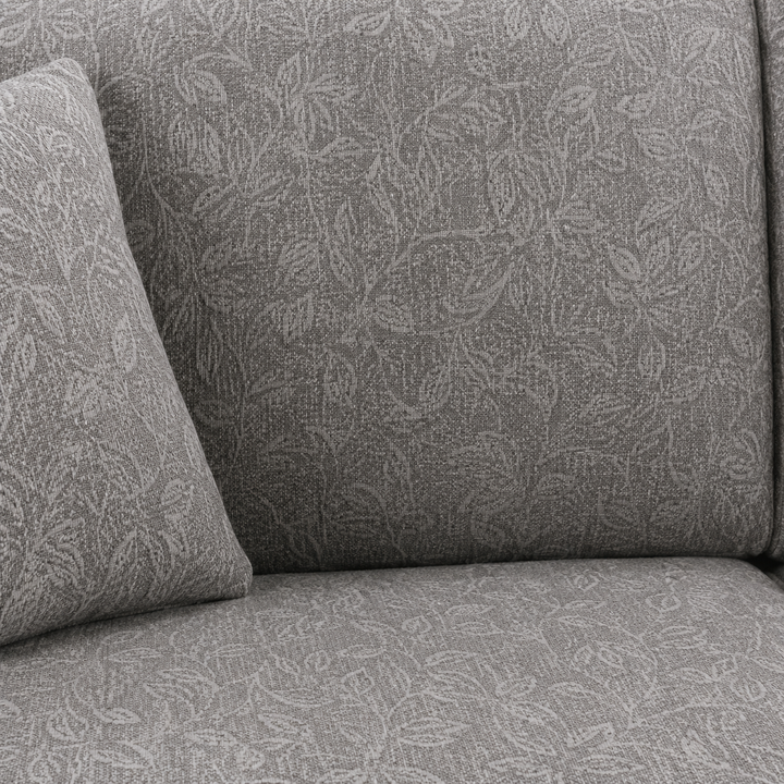 Mathews Grey 3-Piece Sofa Set In Fabric Upholstery