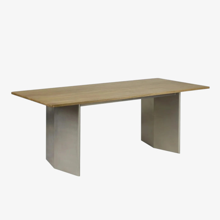 Muse Wooden Oak Dining Table With Metal Legs