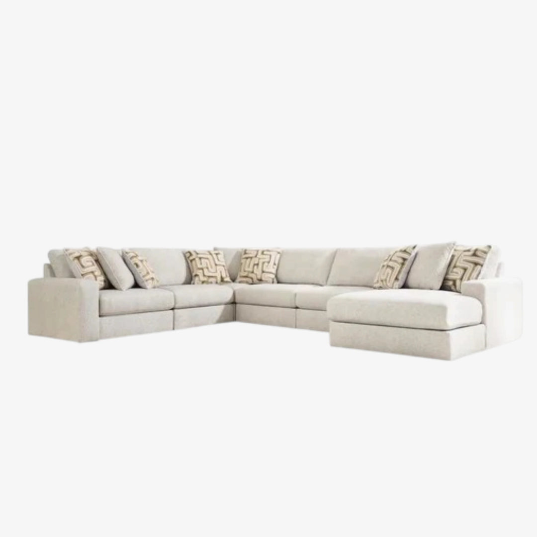 Kestrie 6-piece Fabric Upholstered Sectional Sofa With Chaise - Feathered | Signature Design By Ashley