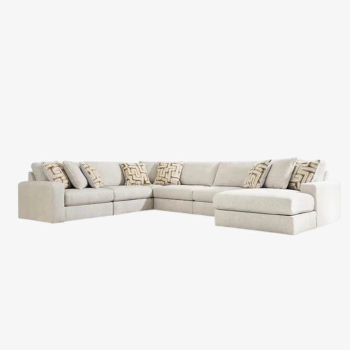 Kestrie 6-piece Fabric Upholstered Sectional Sofa With Chaise - Feathered | Signature Design By Ashley