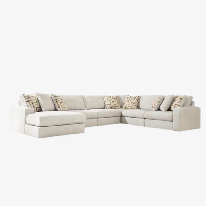 Kestrie 6-piece Fabric Upholstered Sectional Sofa With Chaise - Feathered | Signature Design By Ashley