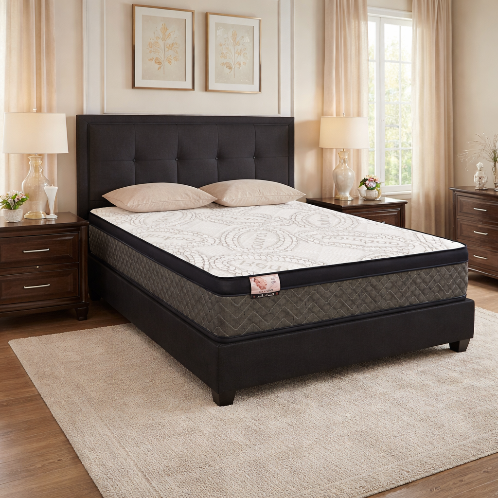 Amenity Medium Firm Mattress | Hybrid Pocket Coil Construction, 2" Euro Top &amp; One-sided Design