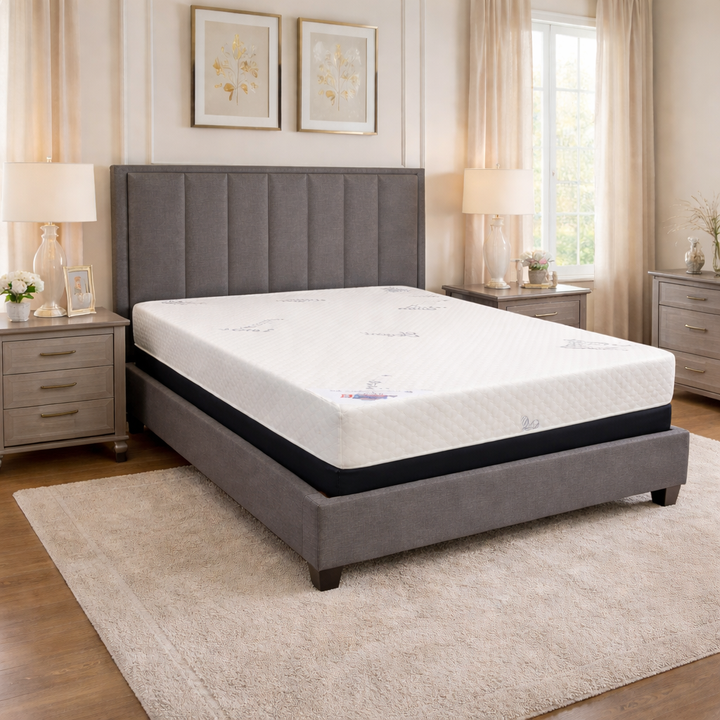 Alisha Hybrid Medium Firm Mattress | High-density Foam, 2" Gel Foam Top, Coil Free Construction &amp; One-sided Design