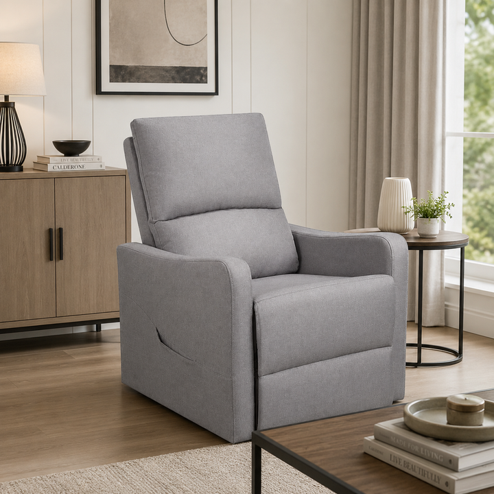 Fusion Recliner Chair With Power Lift Function - Light Grey
