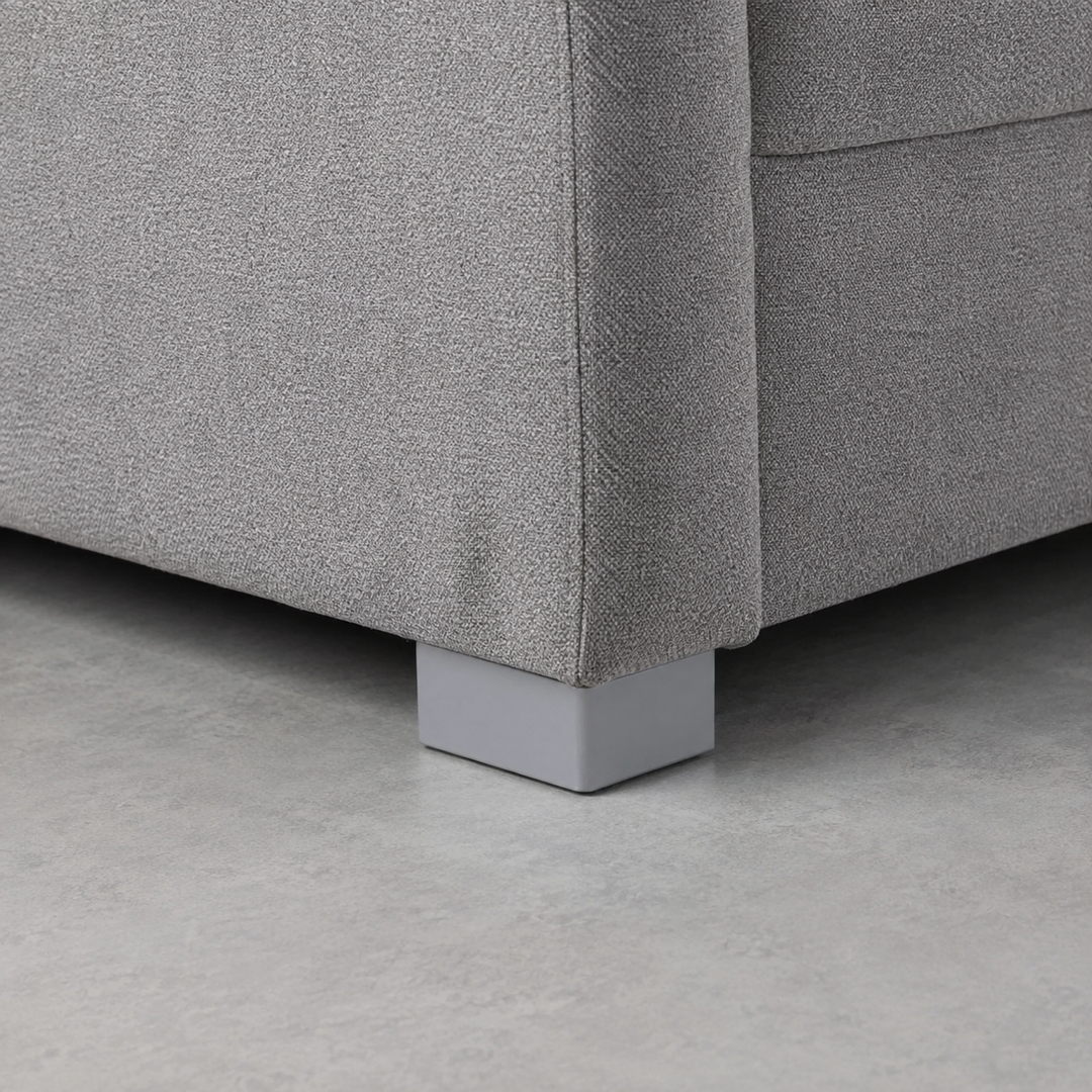 Logan Fabric Upholstered Sectional Sofa Bed - Grey | Available In RHF &amp; LHF Configuration