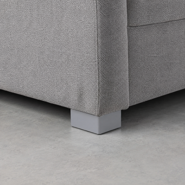Logan Fabric Upholstered Sectional Sofa Bed - Grey | Available In RHF &amp; LHF Configuration