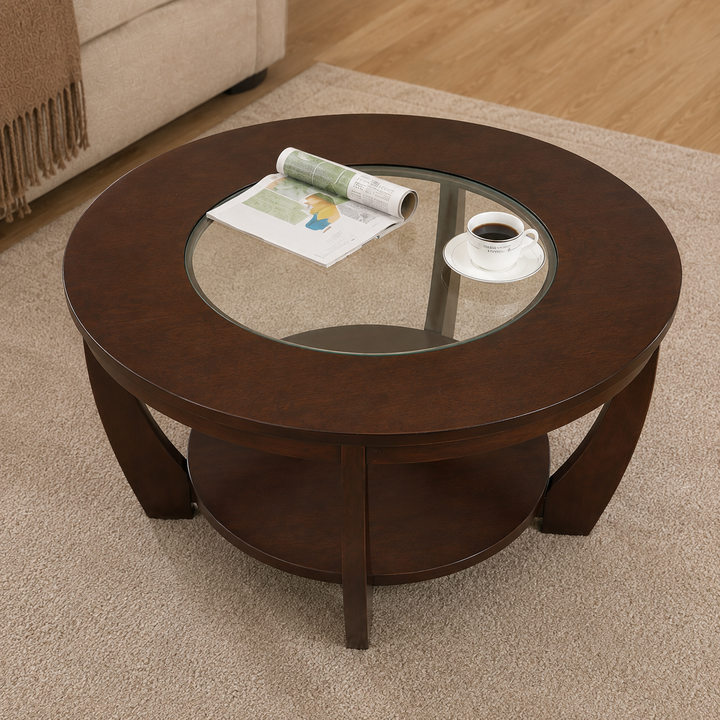 Wyatt 2-Piece Wooden Occasional Table Set - Walnut