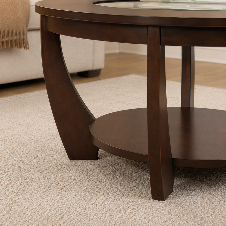 Wyatt 2-Piece Wooden Occasional Table Set - Walnut
