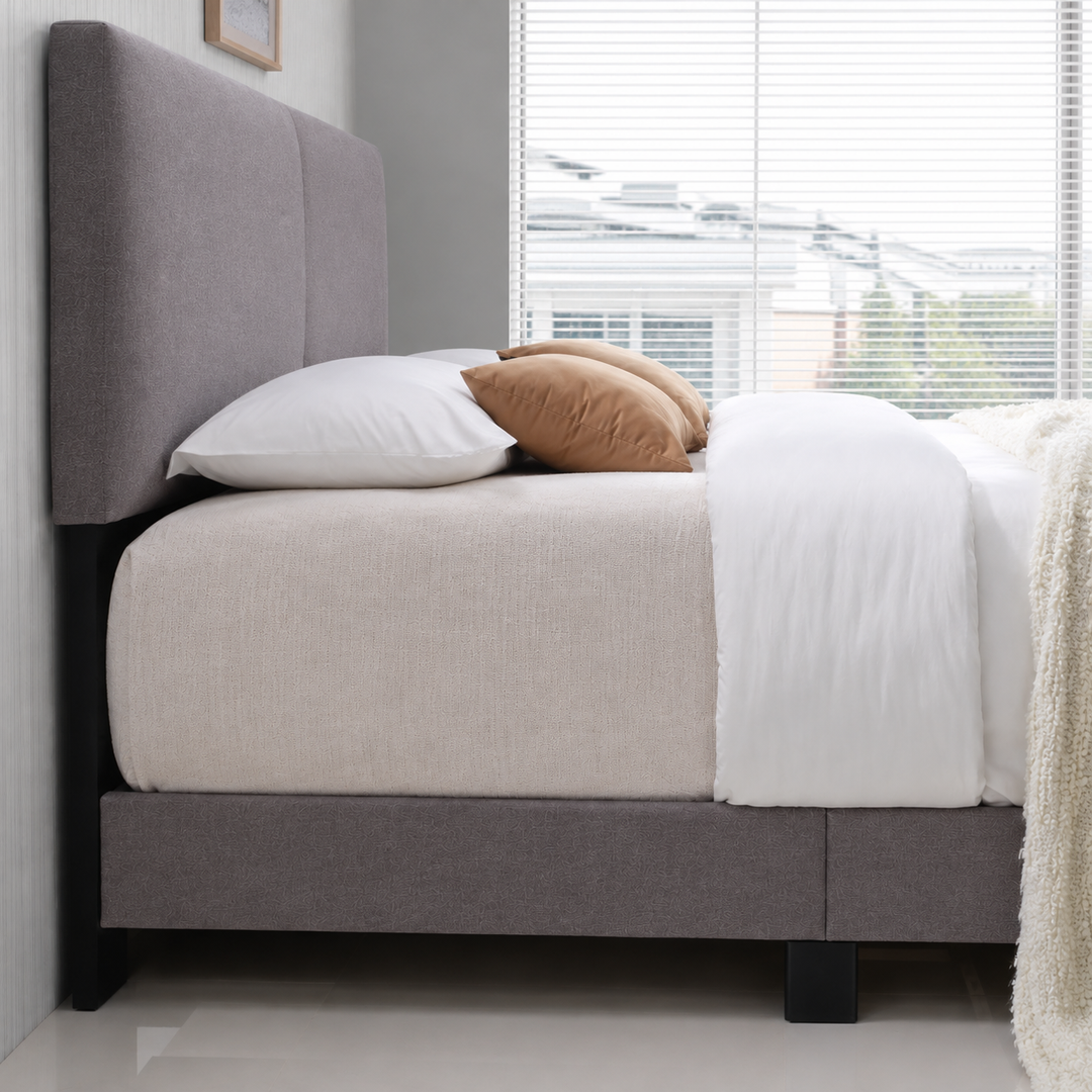 Lawson Fabric Upholstered Platform Bed Frame - Light Grey