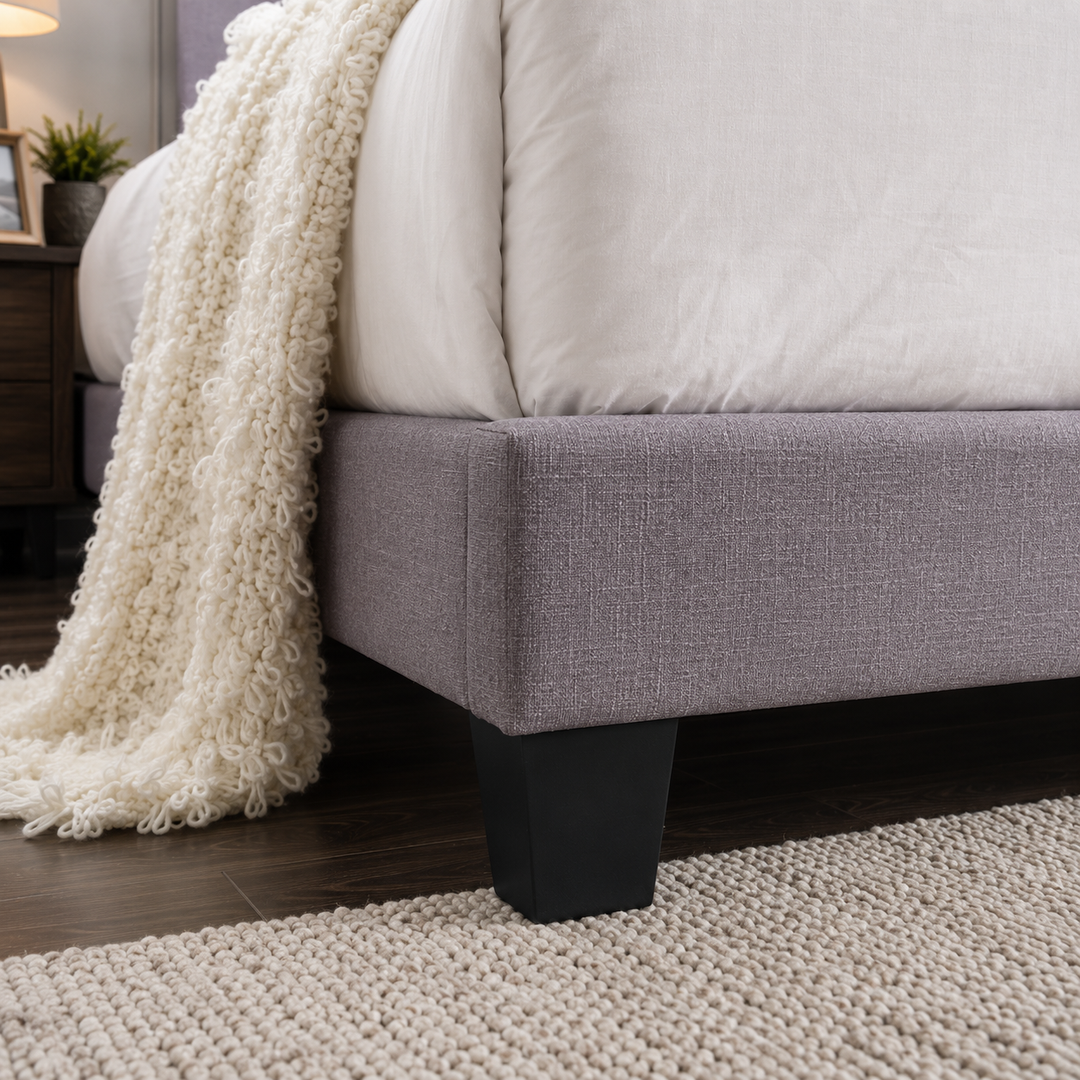 Lawson Fabric Upholstered Platform Bed Frame - Light Grey
