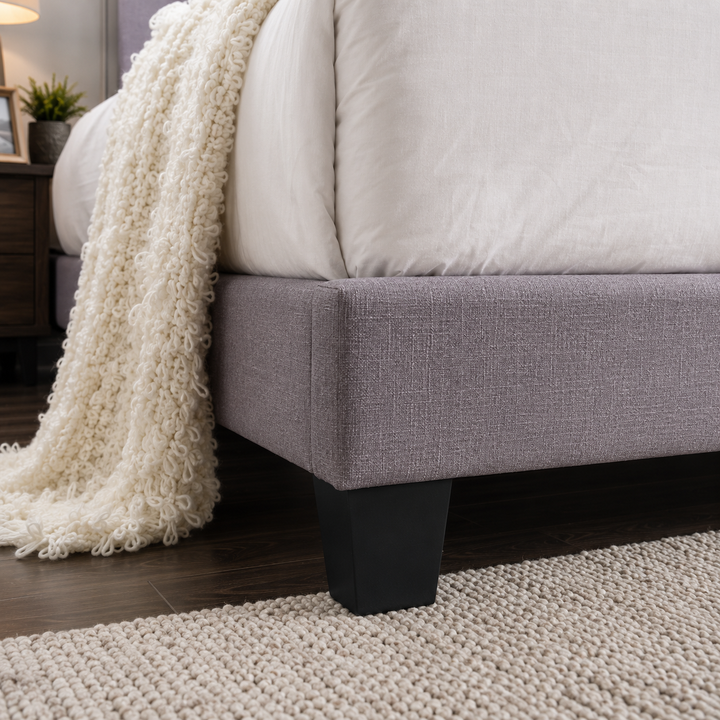 Lawson Fabric Upholstered Platform Bed Frame - Light Grey