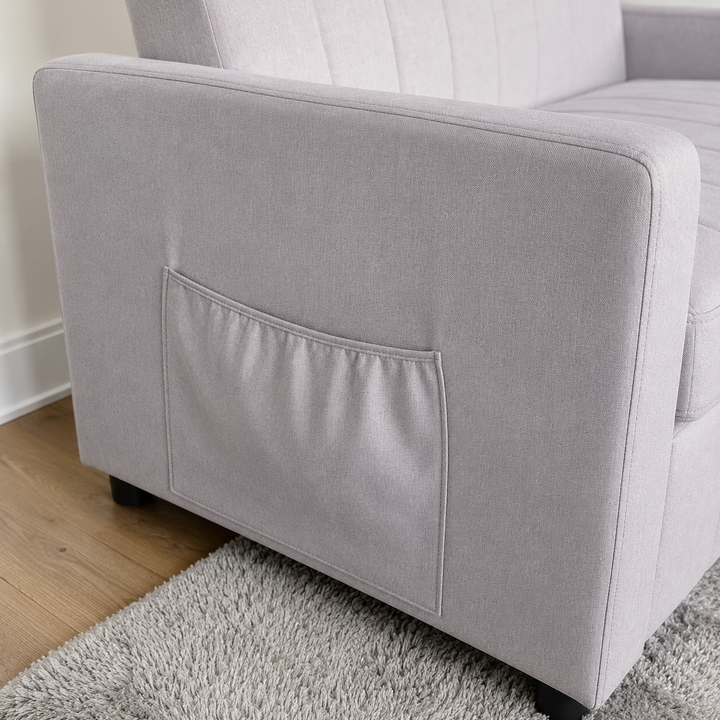 Melissa Sofa Bed In Fabric Upholstery - Cream