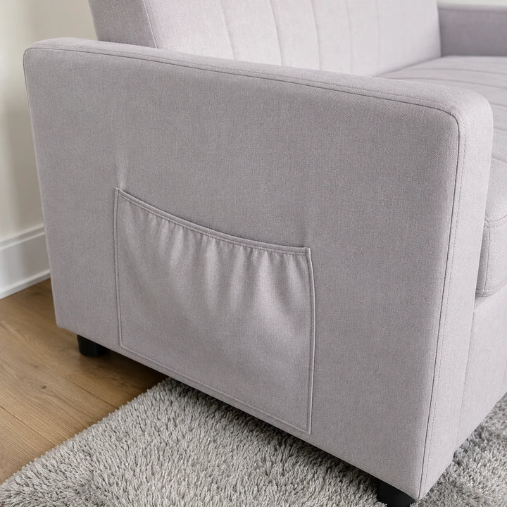 Melissa Sofa Bed In Fabric Upholstery - Cream