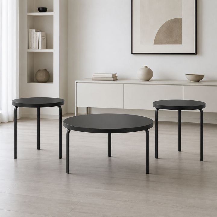 T139-13 Dorylin Occasional Table Set (Set of 3) - Black | Signature Design By Ashley