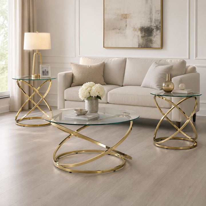 T273-13 Crimonti Occasional Table Set (Set of 3) - Champagne | Signature Design By Ashley