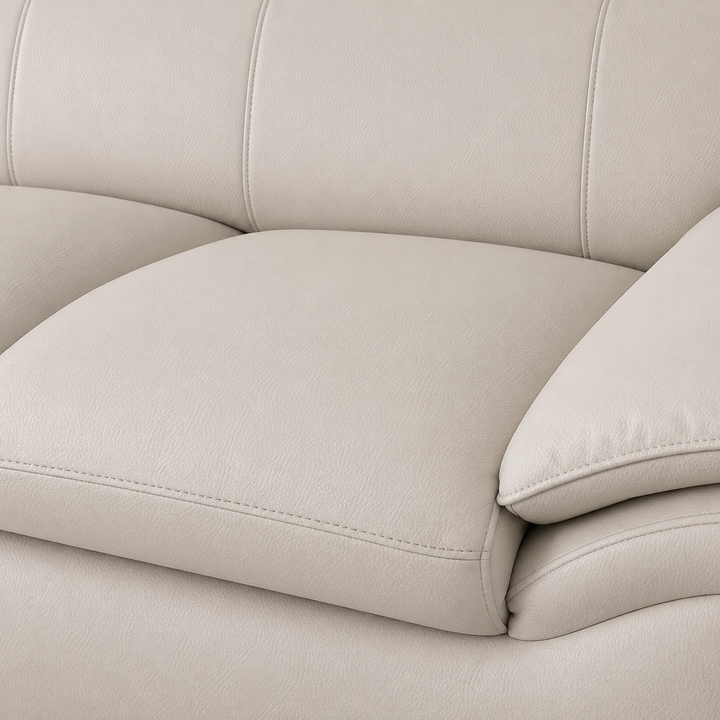 Gilan 3-Piece Sofa Set In Faux Leather Upholstery - White