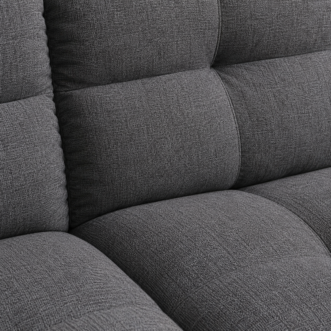 Timber 3-Seater Sofa Bed In Fabric Upholstery - Charcoal