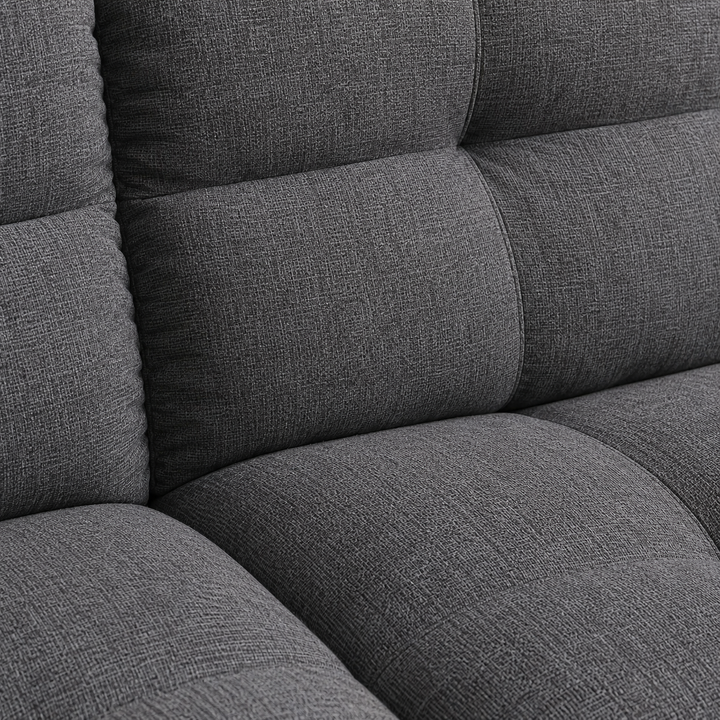 Timber 3-Seater Sofa Bed In Fabric Upholstery - Charcoal