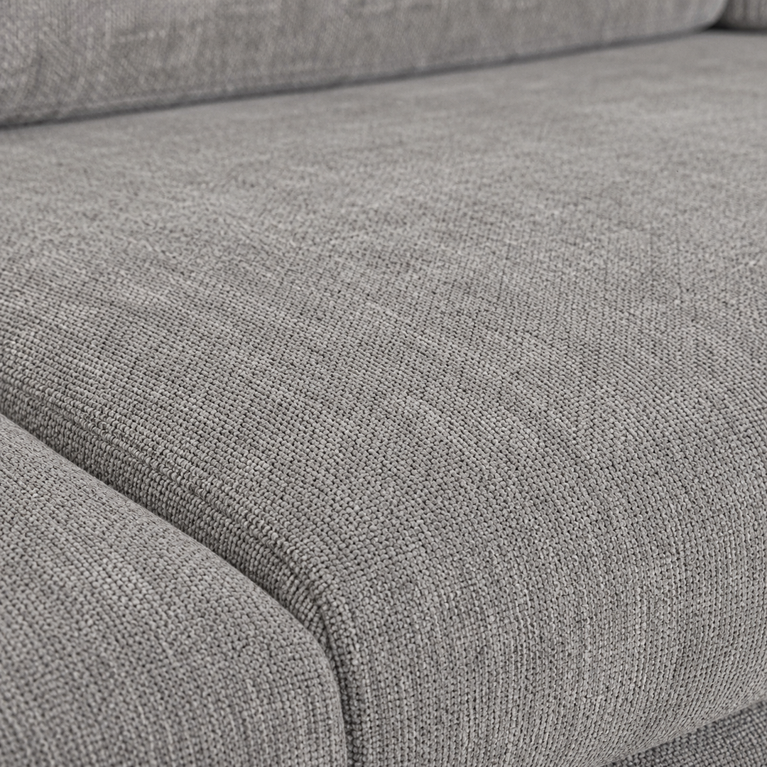 Howard Fabric Upholstered Sectional Sofa Bed With Reversible Storage Chaise &amp; USB Charging Ports - Grey