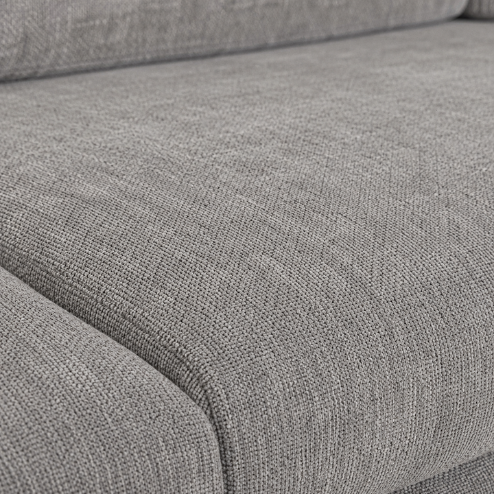 Howard Fabric Upholstered Sectional Sofa Bed With Reversible Storage Chaise &amp; USB Charging Ports - Grey