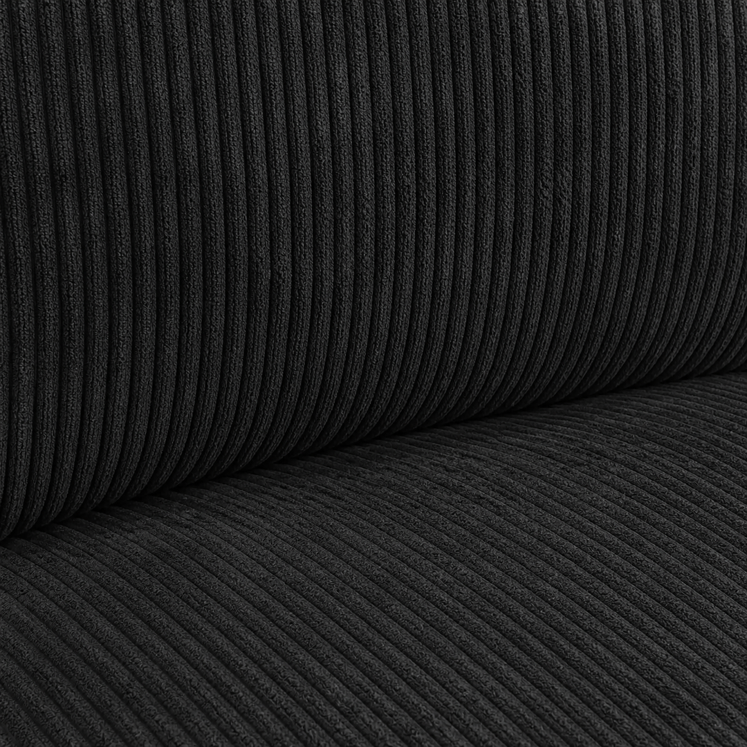 Robin Fabric Upholstered Sectional Sofa Bed With Reversible Storage Chaise - Black