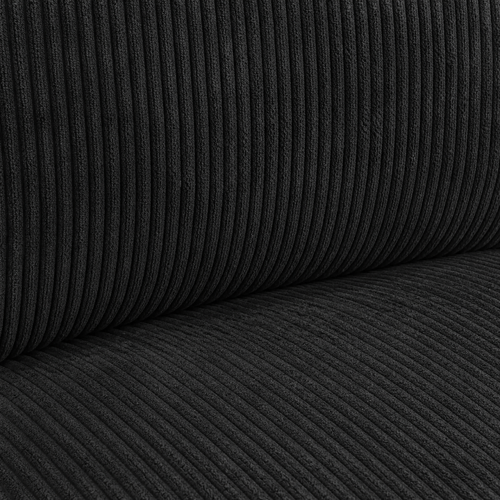 Robin Fabric Upholstered Sectional Sofa Bed With Reversible Storage Chaise - Black
