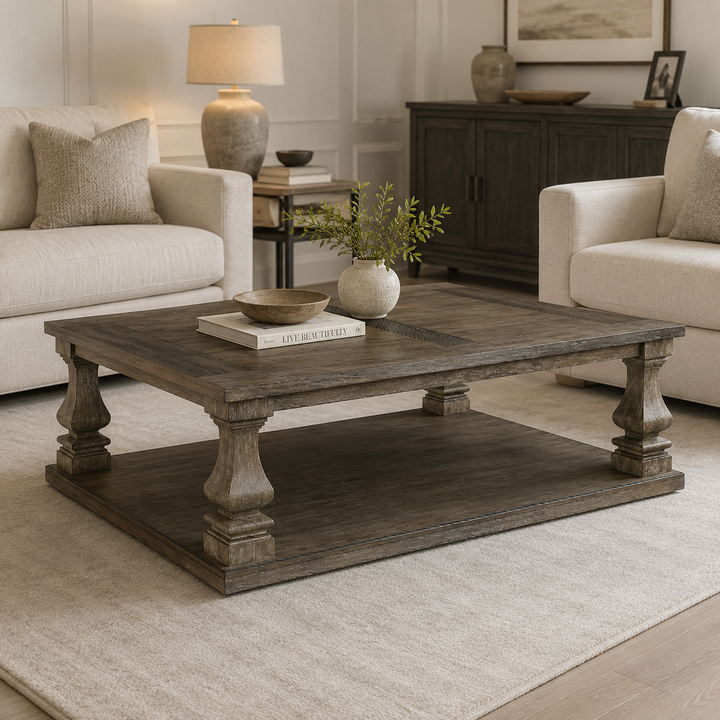 T776-1 Johnelle Wooden Coffee Table - Grey | Signature Design By Ashley